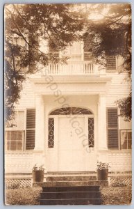 K16/ Kingston Rhode Island RPPC Postcard c1910 Residence Front Door 87