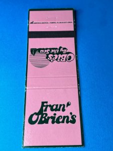 Matchbook Cover Fran Obrien's Obie's By the Sea Rehoboth Beach Delaware MB163