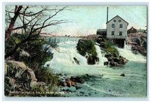 1908 Kingston Mills Falls Near Kingston Ontario Canada Waterfalls Postcard