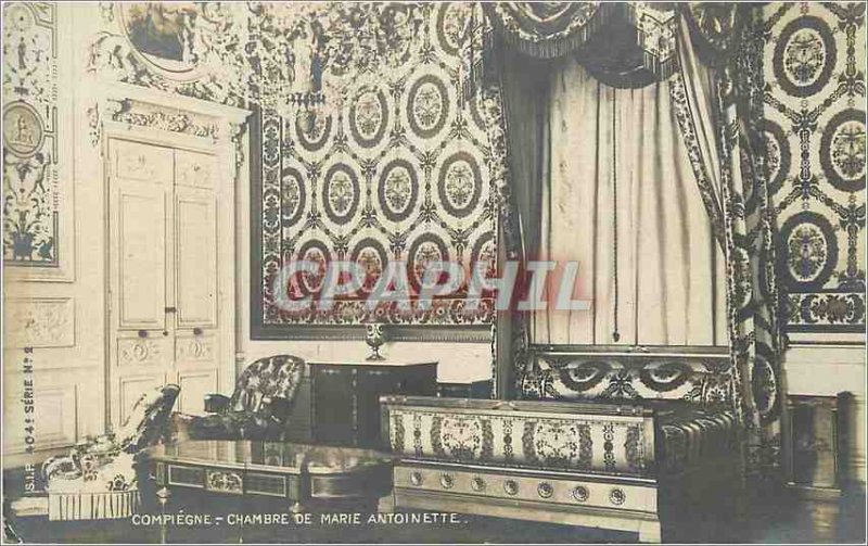 Old Postcard Compiegne chambrede Marie Antoinette