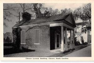 Cheraw South Carolina Lyceum Building Antique Postcard J52379 
