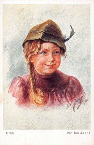 GRETL-von ISA JECHL~ARTIST SIGNED AUSTRIAN POSTCARD