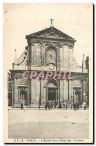 Old Postcard Paris church Notre Dame des Victoires