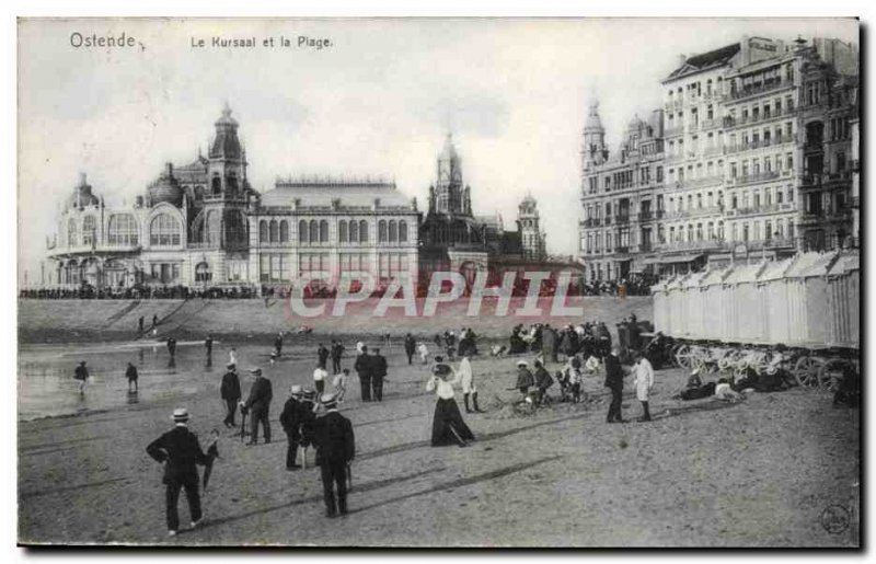 Netherlands - Holland - Ostend - Kursaal and the Beach - Old Postcard