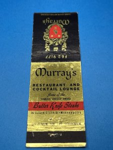Matchbook Cover - Murray's Minneapolis, Minnesota MN MB156