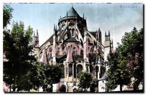 Old Postcard Bourges Cher the apse of the Cathedral