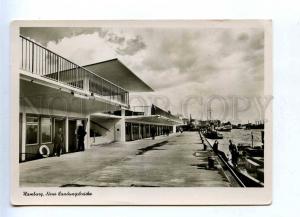 201789 GERMANY HAMBURG quay ships vintage photo postcard