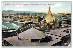 c1910's Grand Canyon Railway Million Dollar Pier Ocean Park California Postcard