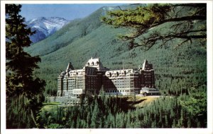 #27 Banff Springs Hotel Vintage Postcard Forest Rockies Series Taylorchrome
