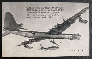 Mint USA Real Picture Postcard Convair GRB-36D FICON Operation