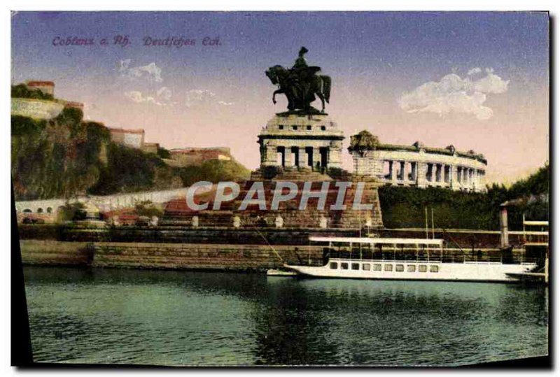 Old Postcard Koblenz Boat