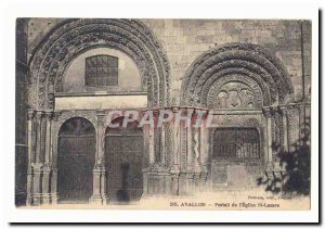 Avallon Old Postcard Portal & # 39eglise Saint Lazare