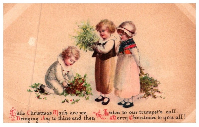 Christmas , Children with Flowers