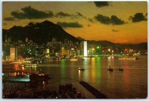 Postcard - Hong Kong by night - Hong Kong, China