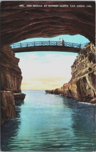 The Bridge At Sunset Cliffs San Diego  California Vintage Postcard C139