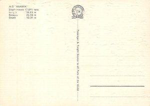 MS Akanya East Asiatic Co Ship Unused 
