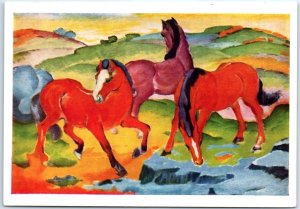 Postcard - Red Horses By Franz Marc, Folkwang Museum - Essen, Germany