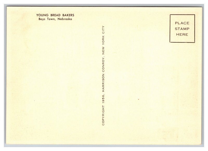 Young Bread Bakers Boys Town Nebraska ©1956 Postcard Continental View Card