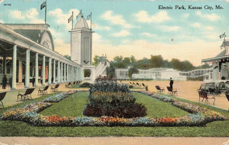 Postcard Electric Park Kansas City Missouri