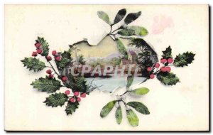 Festivals - Wishes - Holly - holly - Old Postcard