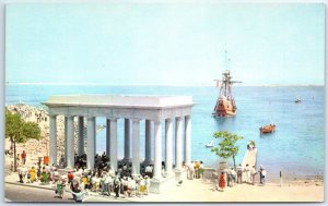 Postcard - Mayflower II At Plymouth Rock - Plymouth, Massachusetts