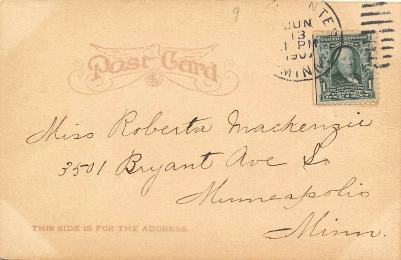 Main Street Sauk Centre Minnesota 1907 postcard