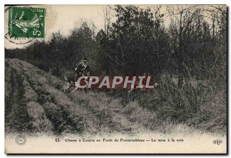 Old Postcard Foret De Fontainebleau The Last Way To The Dog Hunting