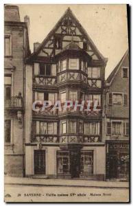 Old Postcard Saverne Old house fifteenth century house Staat Boulangerie Pati...