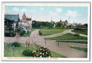 c1930's Ocean Avenue West of Wilbur Avenue Oak Bluffs Massachusetts MA Postcard