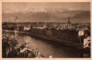 Vue Generale et les Alpes,Grenoble,France BIN