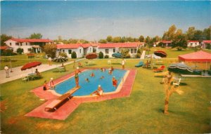 Postcard Arizona Phoenix Frontier Hotel swimming pool Petley 23-9520
