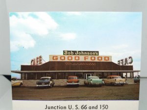 Bob Johnsons Brandtville Restaurant Bloomington Illinois USA Vintage Postcard