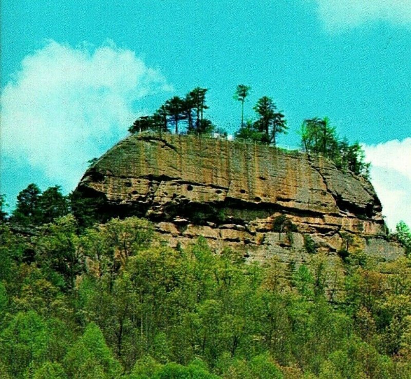 Corbeau Rock Red River Gorge Daniel Boone Forêt Slade Ky Unp Vtg Chrome Postale