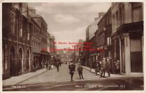 Northern Ireland, Ballymena, RPPC, Mill Street, Business Section, Photo