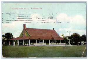 Rockford Illinois IL Postcard Country Club House c1910's Posted Antique