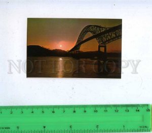 206193 PANAMA canal sunset Thatcher ferry bridge old miniature