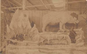 RPPC POLAR BEAR PARADE FLOAT ROSE FESTIVAL PORTLAND OREGON RACING PHOTO POSTCARD
