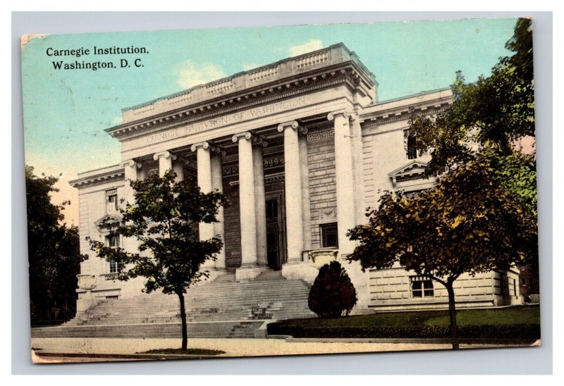 Vintage 1913 Postcard Carnegie Institution, Washington, District of Columbia
