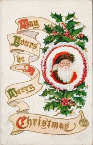 May Yours Be Merry Christmas Santa Claus to Port Rowan Ontario Postcard H61