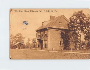 Postcard William Penn House Fairmount Park Philadelphia Pennsylvania USA