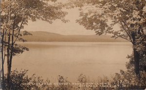 Postcard RPPC Long Lake from Central House Bungalows Belgrade Lakes ME