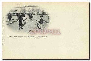 Postcard Old Army bayonets Fencing