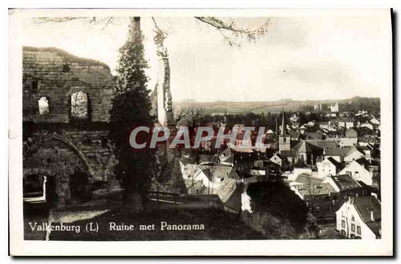 Postcard Old Ruin Valkenburg puts Panorama