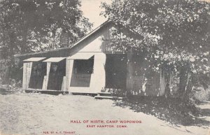 East Hampton Connecticut Camp Wopowog Hall of Mirth Vintage Postcard AA41679