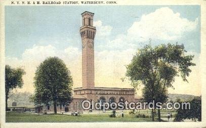 NY, NH & H Railroad Station, Waterbury, CT, Connecticut, USA Depot Railroad 1...