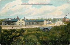 c1909 Postcard; Cranston Print Works, Cranston RI Providence County Unposted