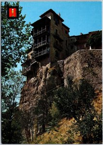 VINTAGE CONTINENTAL SIZE POSTCARD THE COLGADAS CASTLES AT CUENCA SPAIN 1970s B