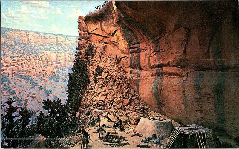 Diorama Series No. 3 Mesa Verde National Park Oversize GIANT Vintage Postcard
