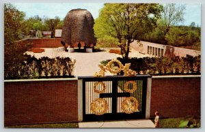 New Harmony Indiana~The Roofless Church~Gate~1960s Postcard