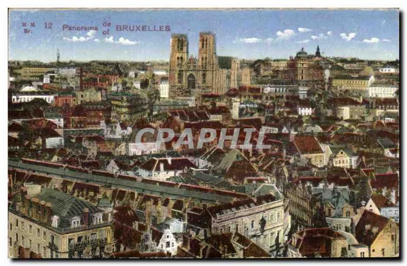 Old Postcard Panorama of Brussels
